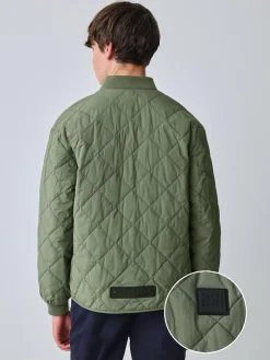 Baker by Ted Baker Sage Green Quilted Jacket^BOY Coats & Jackets|Snowsuits & Coats