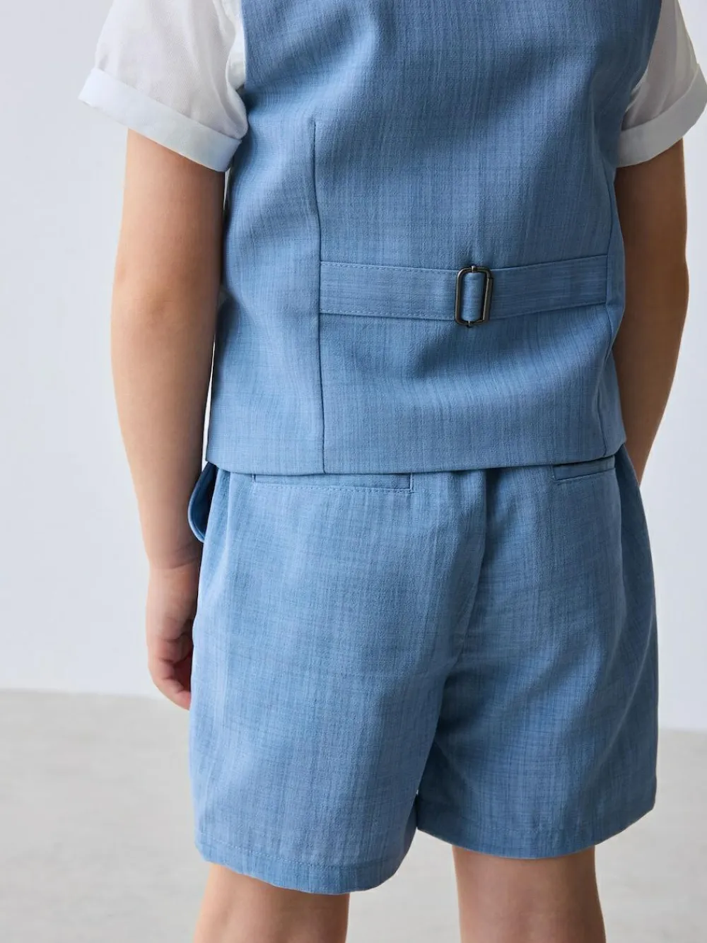 Online Baker by Ted Baker Shirt Waistcoat and Shorts Set Blue