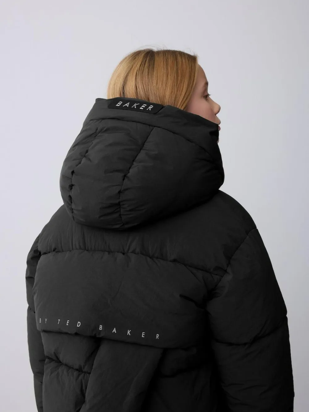 Online Baker by Ted Baker Shower Resistant Duvet Wrap Padded Black Coat