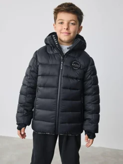 Online Baker by Ted Baker Shower Resistant Midweight Padded Coat Navy