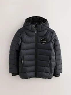 Online Baker by Ted Baker Shower Resistant Midweight Padded Coat Navy