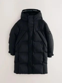 Hot Baker by Ted Baker Shower Resistant Longline Padded Coat Black