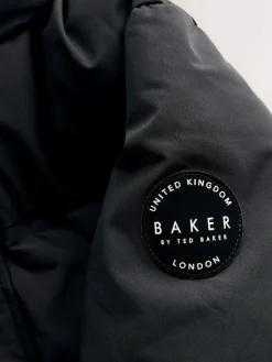 Hot Baker by Ted Baker Shower Resistant Longline Padded Coat Black