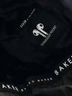 Hot Baker by Ted Baker Shower Resistant Longline Padded Coat Black