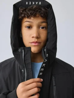 Hot Baker by Ted Baker Shower Resistant Padded Bomber Black Coat