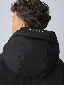 Hot Baker by Ted Baker Shower Resistant Padded Bomber Black Coat