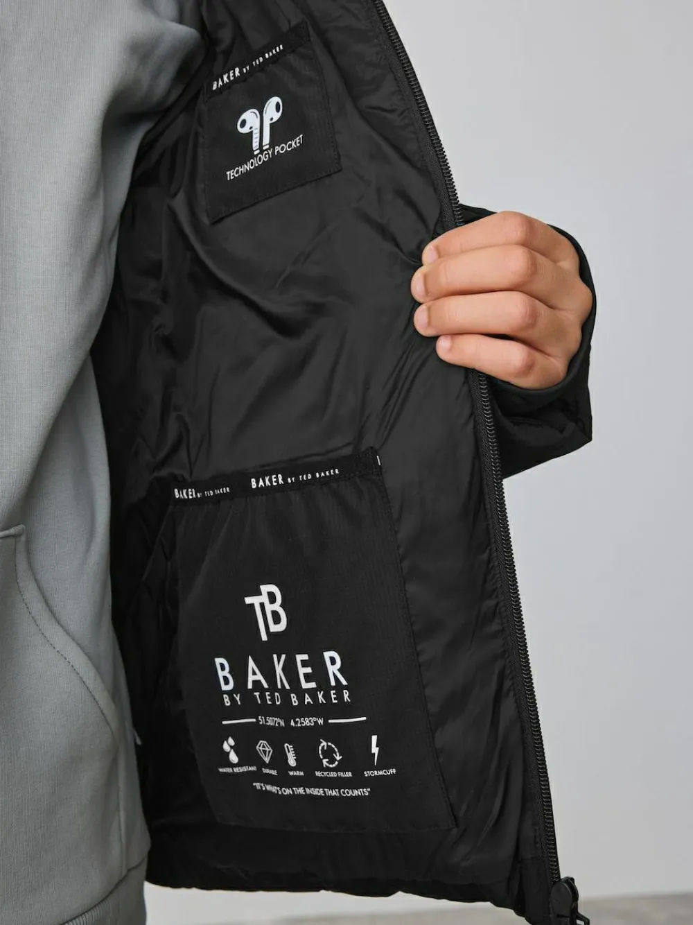 Baker by Ted Baker Shower Resistant Padded Jacket^BOY Coats & Jackets|Snowsuits & Coats