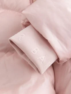 Baker by Ted Baker Shower Resistant Scallop Padded Coat With Detachable Bag Pink