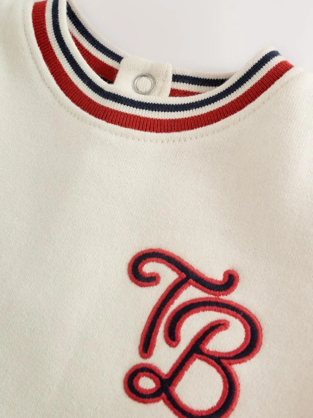 Baker by Ted Baker Stone Navy Red Varsity Romper^ Rompers & Overalls