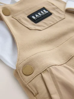 Baker by Ted Baker Stone Dungaree and Polo Shirt Set^BOY Dungarees