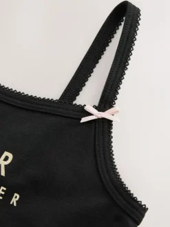 Hot Baker by Ted Baker Strappy Vests 3 Pack Black