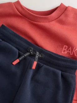Best Baker by Ted Baker Sweatshirt and Cargo Joggers Set Red