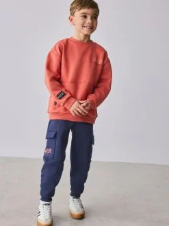 Best Baker by Ted Baker Sweatshirt and Cargo Joggers Set Red