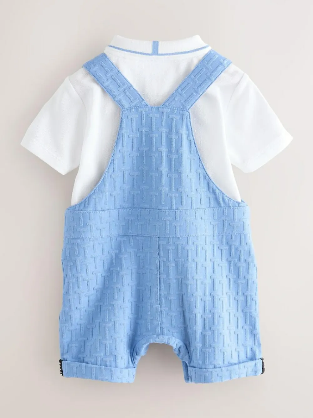 Baker by Ted Baker 'T' Texture Dungaree and Polo Shirt Set^BOY Dungarees