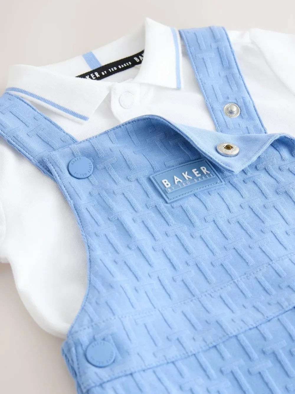Baker by Ted Baker 'T' Texture Dungaree and Polo Shirt Set^BOY Dungarees