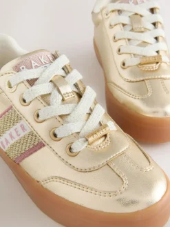 Online Baker by Ted Baker Tape Trainers with Gum Sole Gold