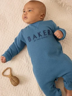 Baker by Ted Baker Textured Long Sleeve Romper^ Rompers & Overalls