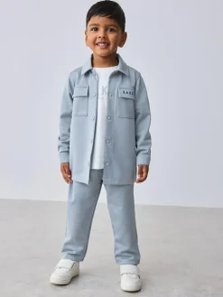 Baker by Ted Baker Textured Shacket, T-Shirt and Trousers Set^BOY Shirts