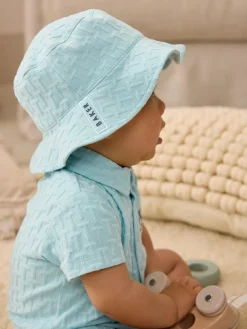 Baker by Ted Baker Textured Romper and Hat Set^ Rompers & Overalls