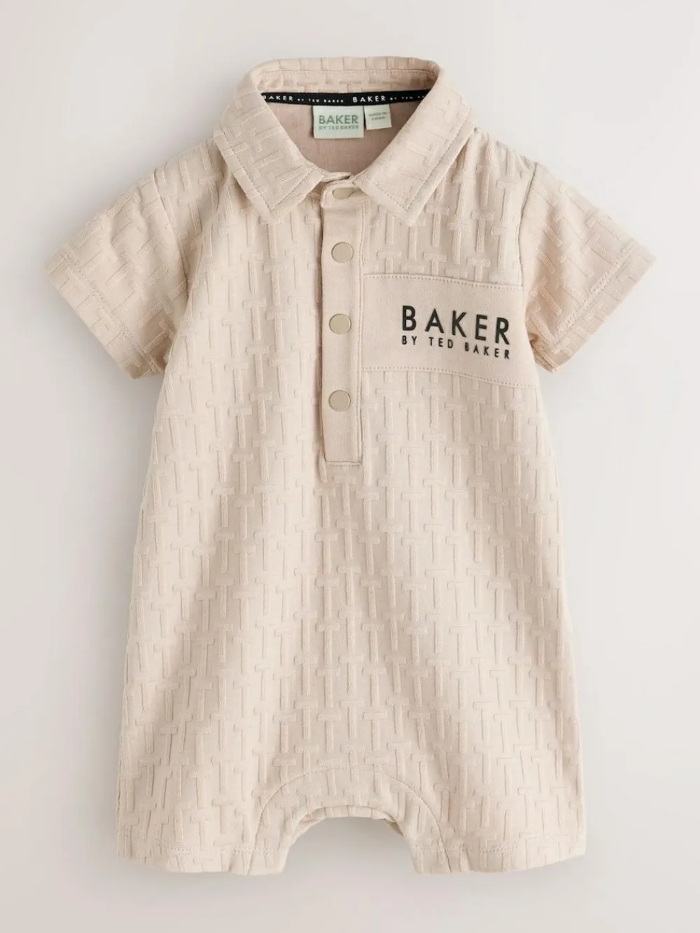 Best Baker by Ted Baker Textured Romper and Hat Set Stone