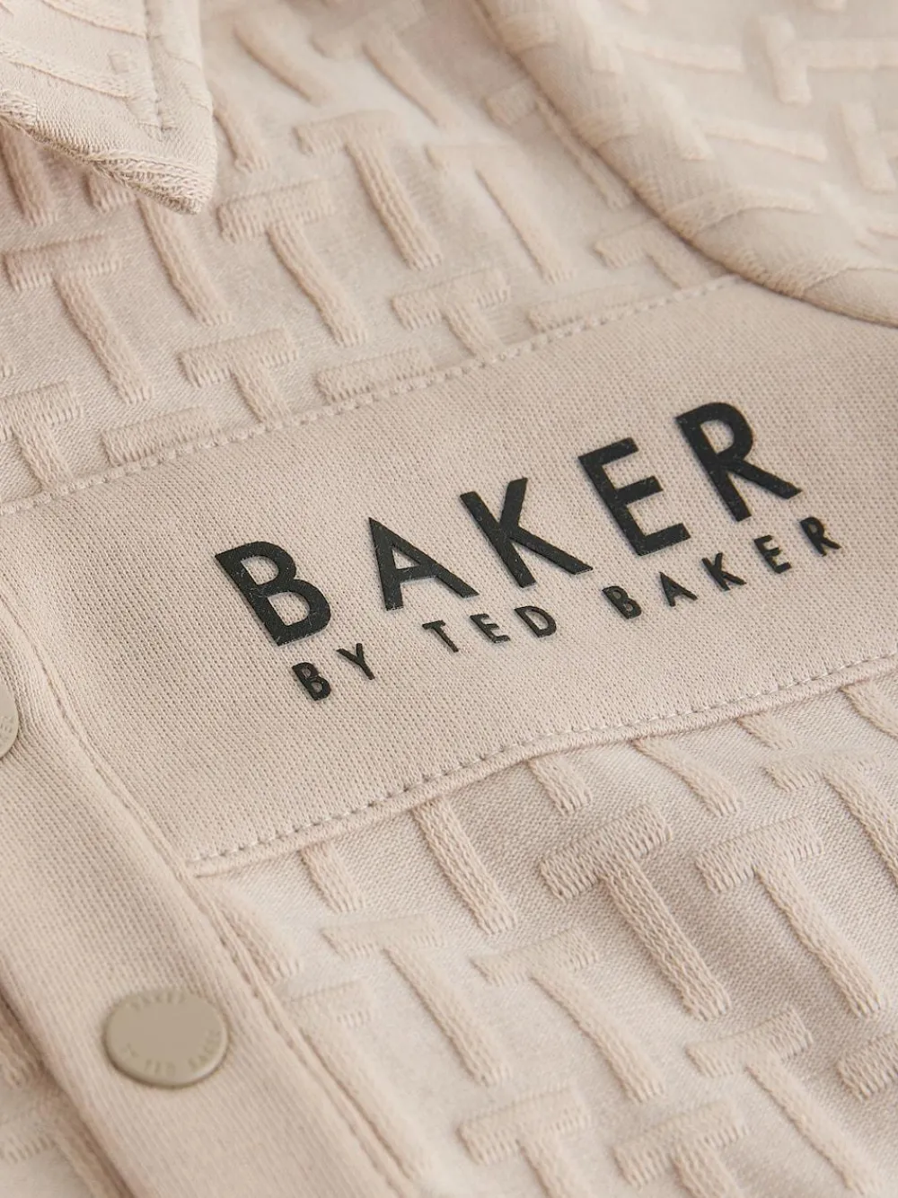 Best Baker by Ted Baker Textured Romper and Hat Set Stone