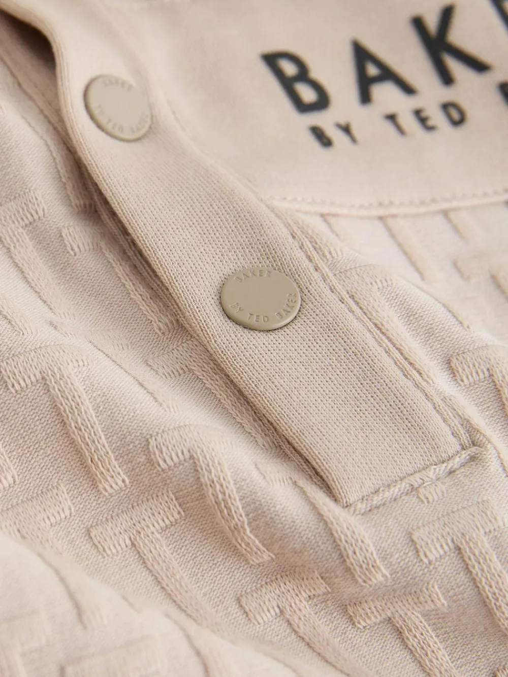 Best Baker by Ted Baker Textured Romper and Hat Set Stone