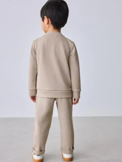 Baker by Ted Baker Textured Stone Jacket T-Shirt and Trousers Set