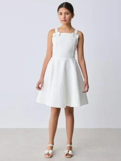 Sale Baker by Ted Baker White Lace Bow Scuba Dress