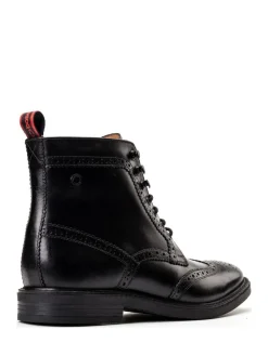 Hot Base London Bristol Brogue Boot Black