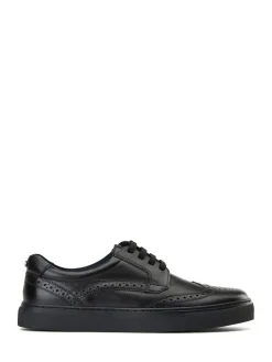 Hot Base London Clapton Brogue Trainer Black