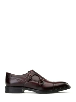 Outlet Base London Taper Monk Shoe Bordo Red