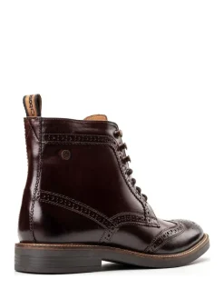 Clearance Base London Bristol Brogue Boot Burnt Brown