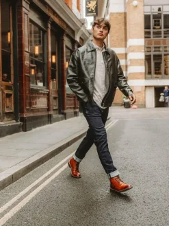 Clearance Base London Bristol Brogue Boot Burnt Tan Brown