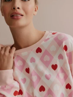 Bath & Body Works Pink Hearts Twosie Pyjamas^Women Pyjamas|All Night & Lounge