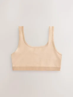 New Next Beige Scoop Crop Tops 3 Pack (5-16yrs)