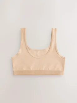 New Next Beige Scoop Crop Tops 3 Pack (5-16yrs)
