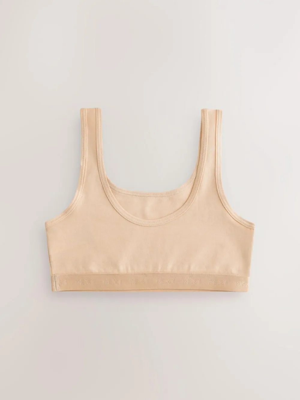New Next Beige Scoop Crop Tops 3 Pack (5-16yrs)