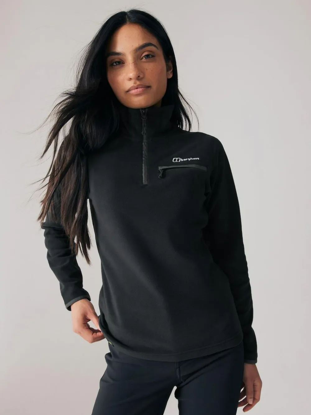 New Berghaus Prism 2.0 Half Zip Fleece Black