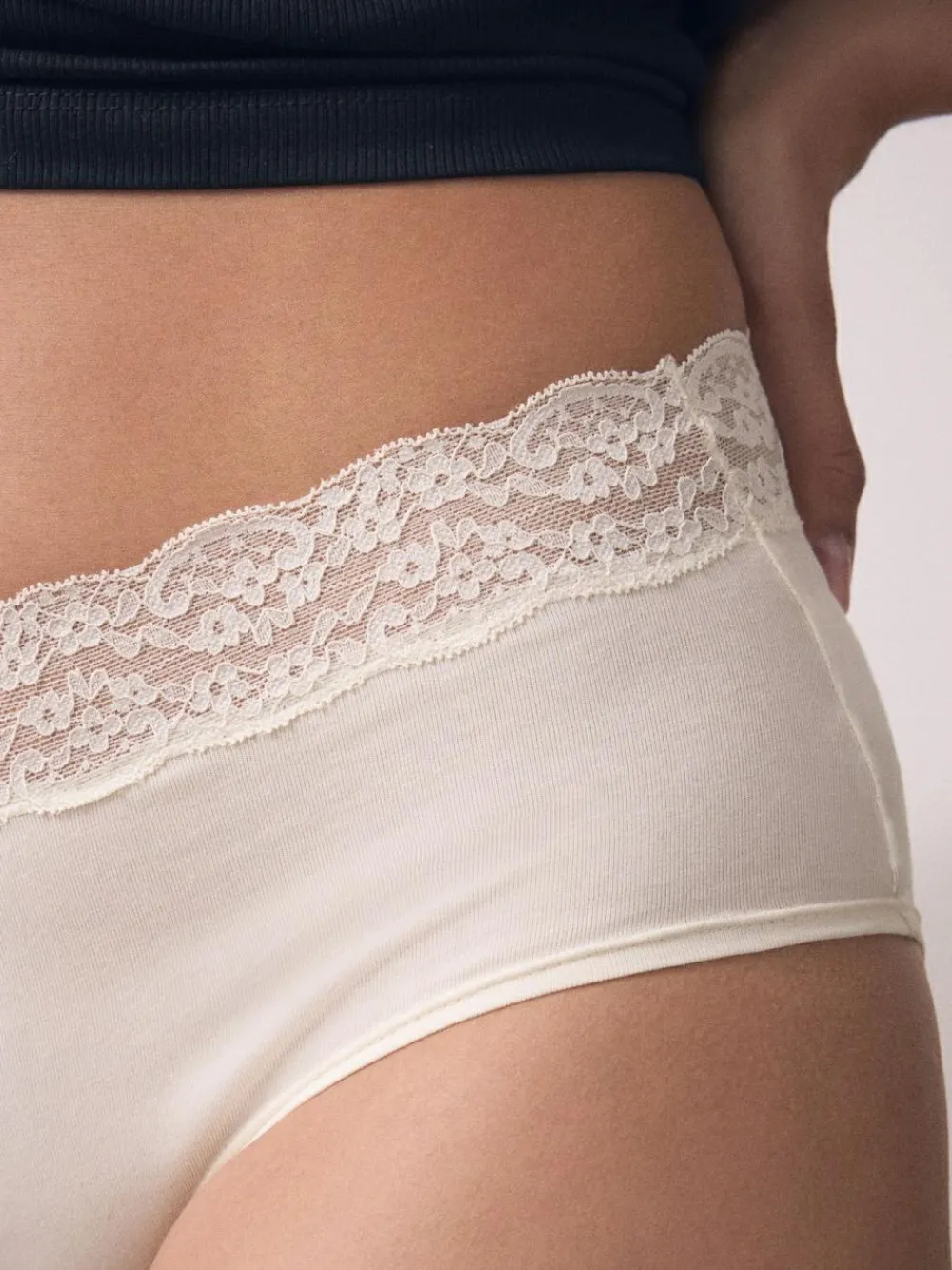 Clearance Next Midi Cotton Lace Knickers 4 Pack Berry Bow Print