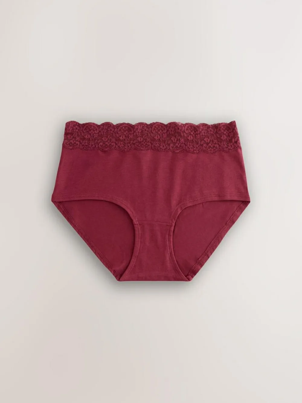 Clearance Next Midi Cotton Lace Knickers 4 Pack Berry Bow Print