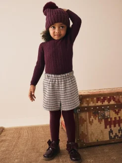 Next Berry Check Skort and Tights (3mths-7yrs)^ Shorts