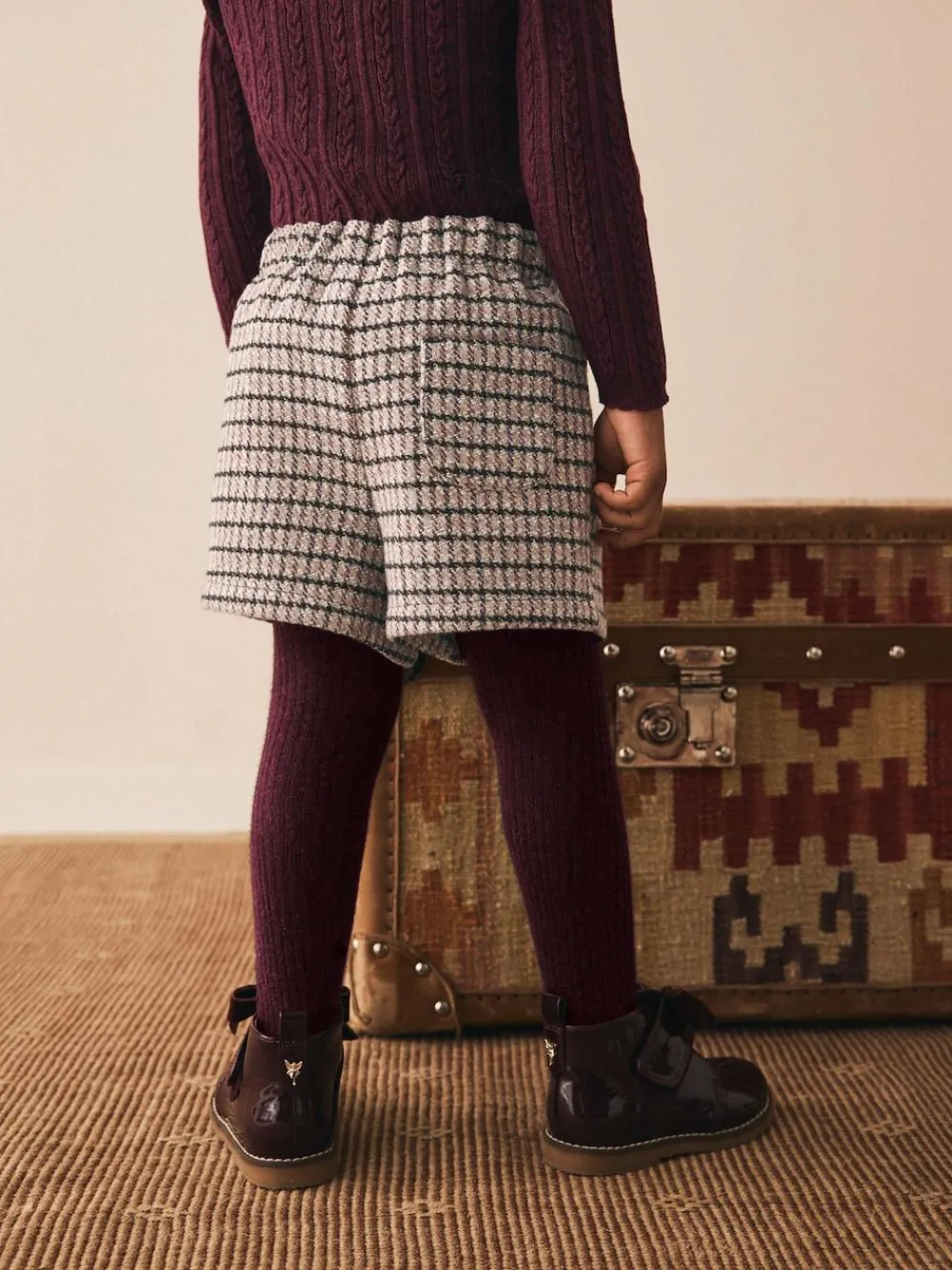 Next Berry Check Skort and Tights (3mths-7yrs)^ Shorts