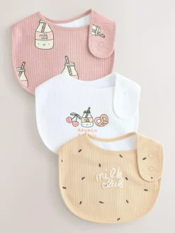 Next Berry Pink Food Character Baby Bibs 3 Pack^ Bibs|Newborn Accessories