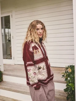 Next Berry Pink House Knit Cardigan^Women Knitwear|Knitwear