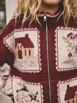 Next Berry Pink House Knit Cardigan^Women Knitwear|Knitwear