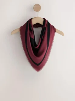 Next Berry Red N Swirl Square Lightweight Scarf^Women Hats, Gloves & Scarves|Hats, Gloves & Scarves