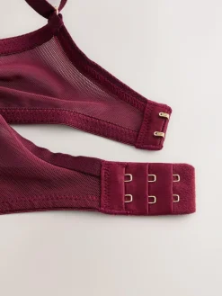 Next Berry Red Pad Balcony Premium Embroidery Bra^Women All Lingerie|Bras