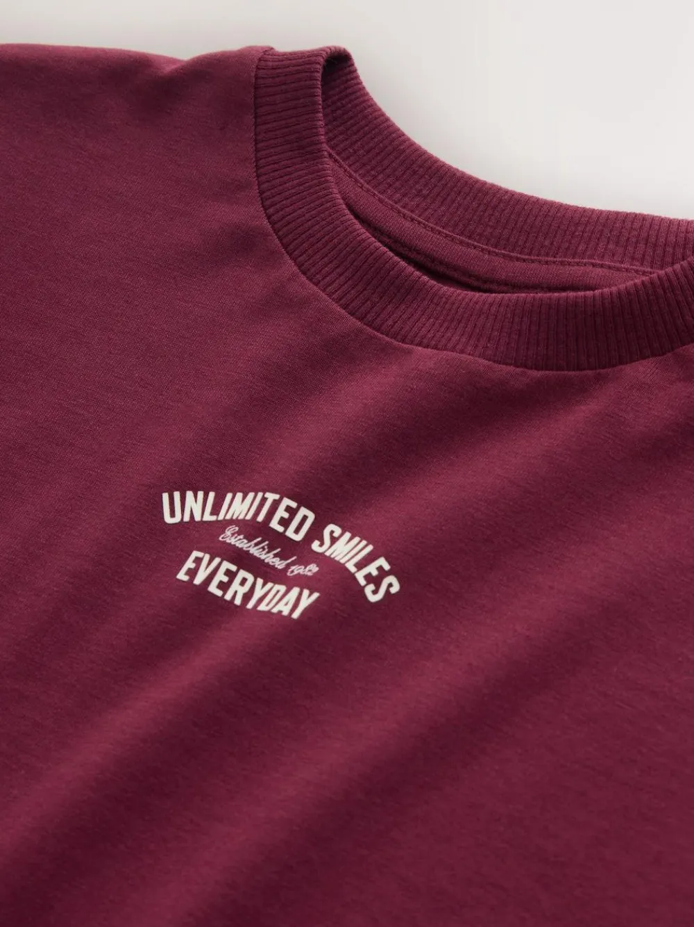 Next Berry Red Slogan Short Sleeve Back Print T-Shirt (3mths-7yrs)