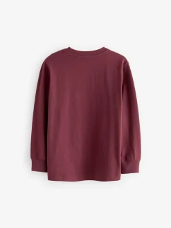 Next Stag Logo Long Sleeve Cosy T-Shirts 4 Pack (3-16yrs)^BOY Tops|T-Shirts