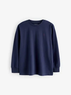 Next Stag Logo Long Sleeve Cosy T-Shirts 4 Pack (3-16yrs)^BOY Tops|T-Shirts